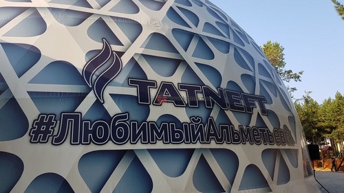 UF-печать на тенте круглогодичного купола Д-20 м, г. Альметьевск