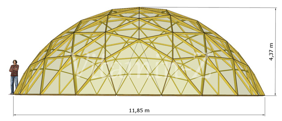 Купольная теплица-вегетарий «Vitamin-Z» D-12,4 м.