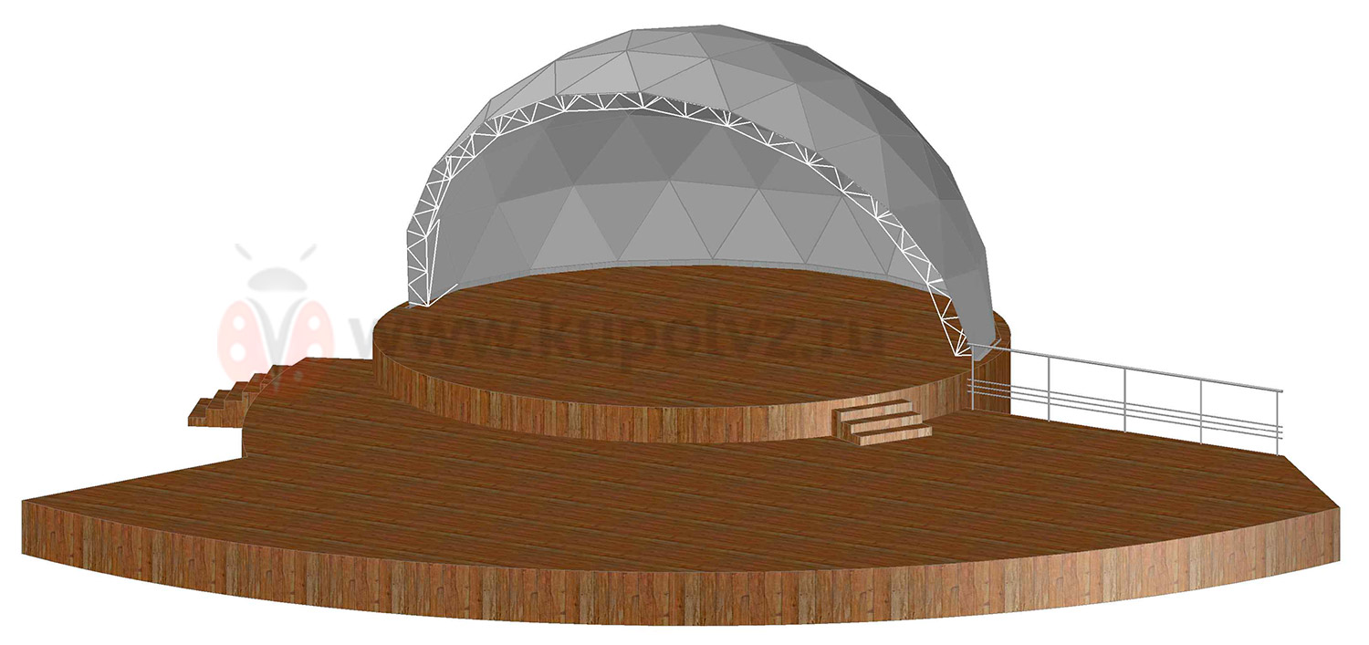Куполтная сцена, пример 3 вид с фронта